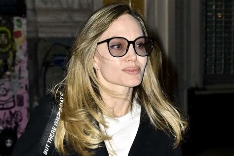 angelina jolie has gone blonde after leaving the salon.|angelina jolie hair color.